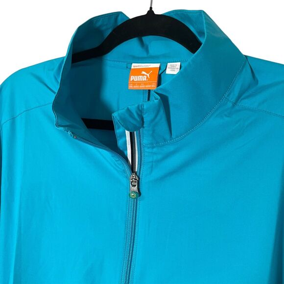 Puma Golf Wind Cell Performance 1/2 Zip Windbreaker UPF 40+ Bluebird Men’s 2XL - Picture 3 of 8
